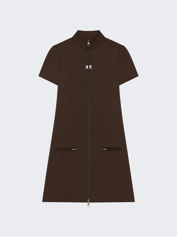 Interlock Tracksuit Mini Dress CHOCOLATE