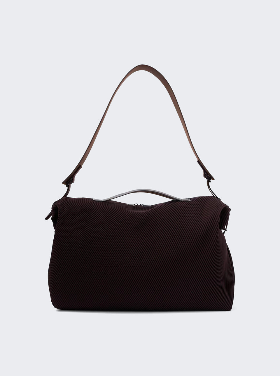 Pleated Travel Bag Eggplant and Black