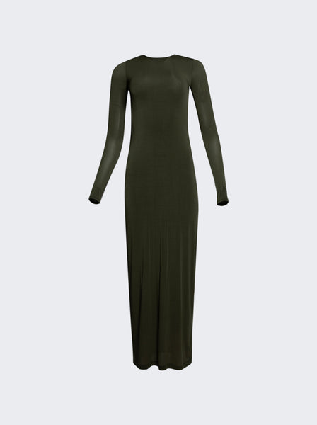 long sleeve army green dress Sheer MILITARY – The Webster army green dress for wedding