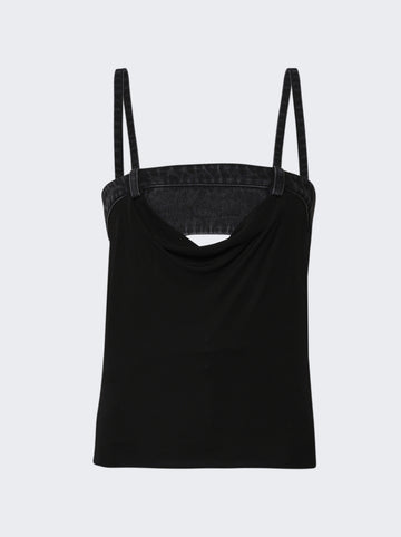 Draped Duo Bustier Black