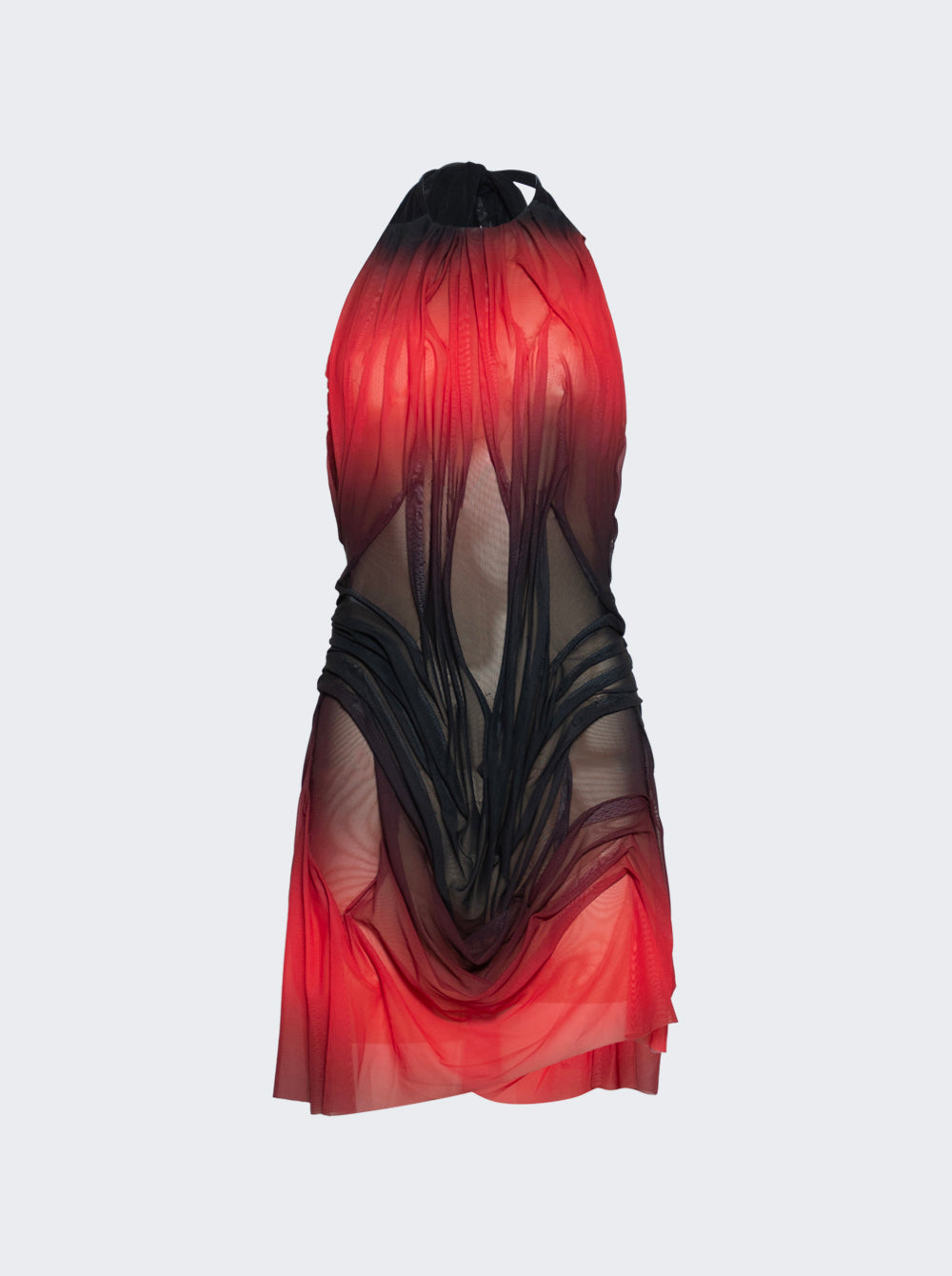 OMBRE BACKLESS WETLOOK HALTER NECK MINI DRESS_Red_01.jpg