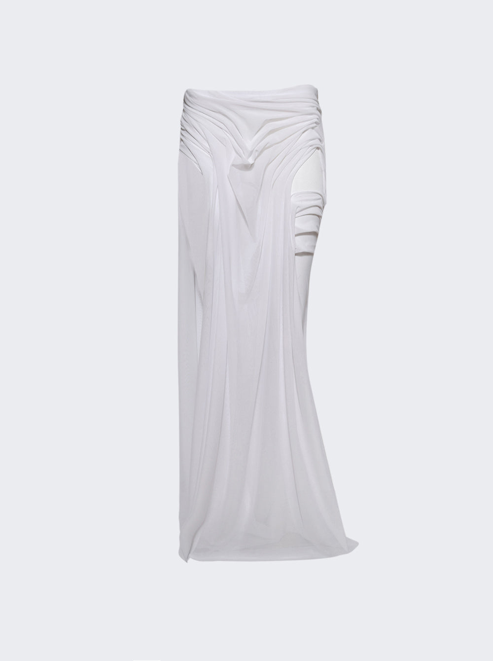 Long Wetlook Gradient Skirt_White_01.jpg