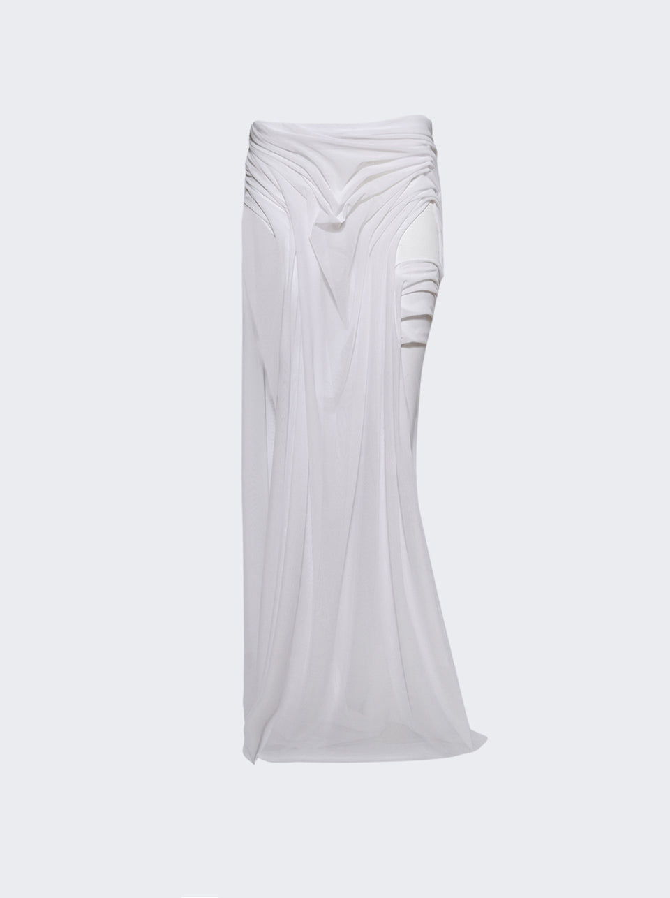 Long Wetlook Gradient Skirt_White_01.jpg