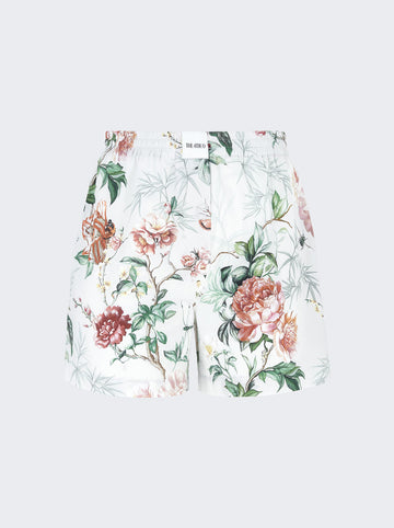 Floral Print Shorts IVORY