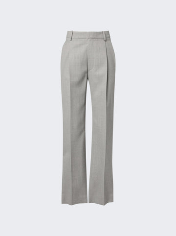 Drop-Waist Straight Leg Trouser LIGHT GREY MELANGE