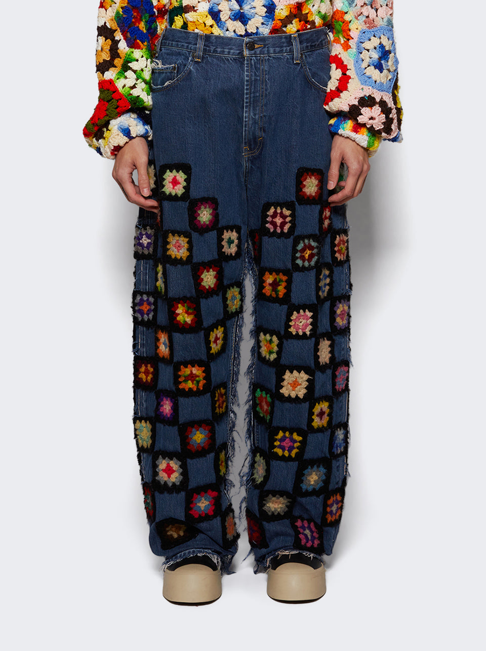 CKECHERBOARD CROCHET DENIM JEANS_Blue_03.jpg