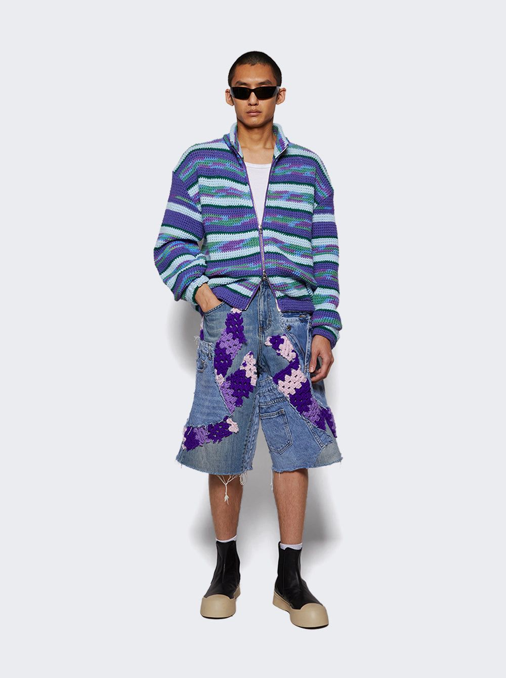 Stripped Crochet Zip-Up Jacket_Multi_999.jpg