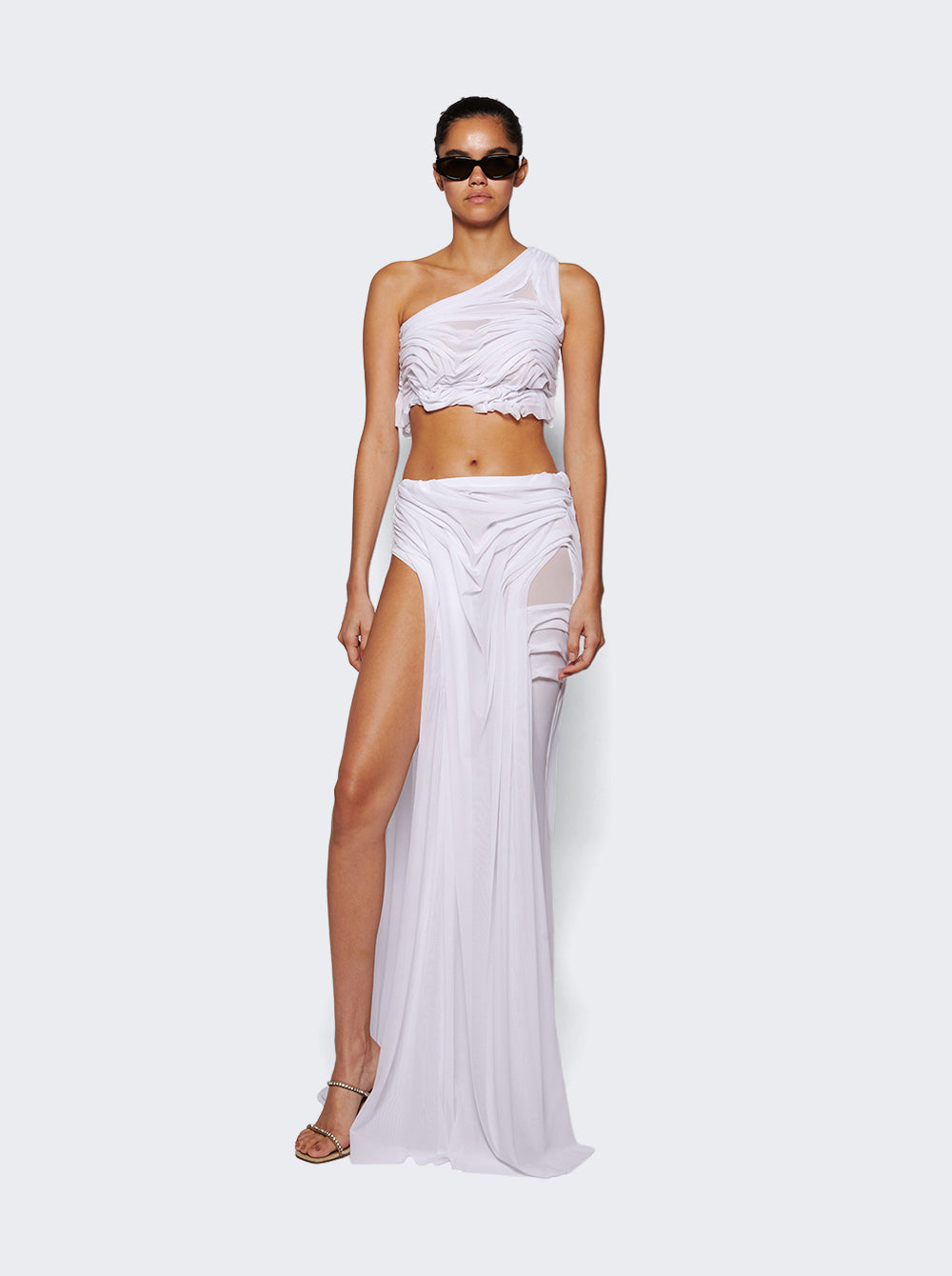 Long Wetlook Gradient Skirt_White_999.jpg