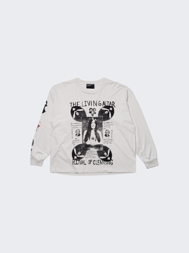 Living Altar Long Sleeve Tee Faded White