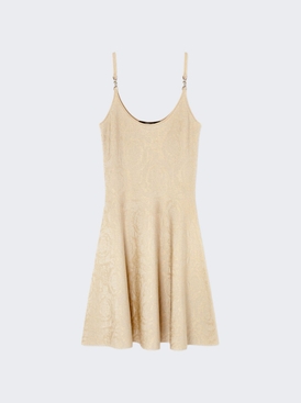 Knit Flared Mini Dress Light Sand