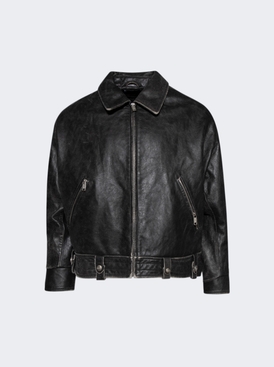 Distressed Pianist Aviator Jacket Black And Sand