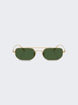 X Oliver Peoples 1989c Sunglasses Gold And Green