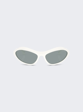 Symbole Curved Sunglasses White