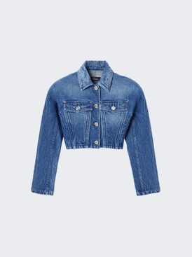 Rounded Crop Denim Jacket