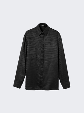Croc-devore Silk Blend Shirt Black