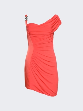 Medusa '95 Draped Mini Dress Coral