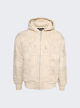 X Pelle Pelle Cathedral Zip Up Hoodie Cream