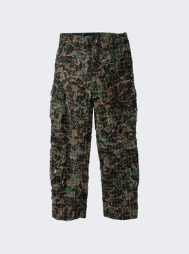 Micro Distressed Cargo Pant Olive