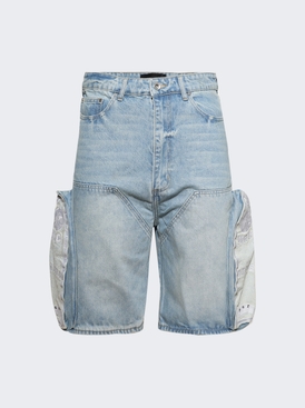 Side Embroidery Short Sky