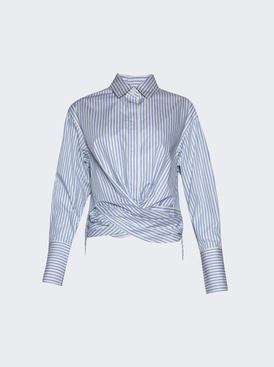 Wrap Front Blouse Chamomile And Oxford Blue