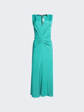 Sleeveless Gathered Waist Midi Dress Peacock