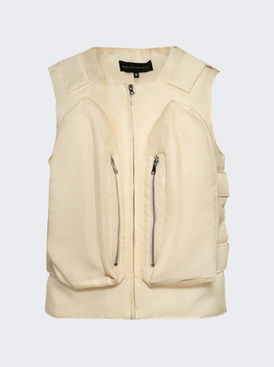 Organza Bullet Point Vest Tan