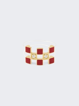 Illusion Nylon Lacquer Ring Red
