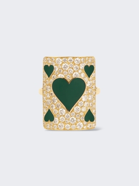 Giant Lucky Ame Ring Green Lacquer