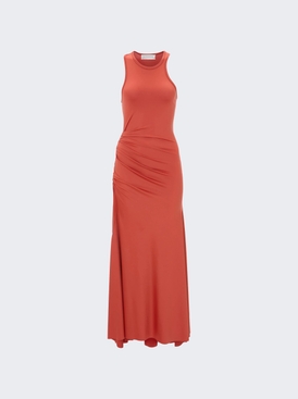Asymmetric Tank Midi Dress Paprika