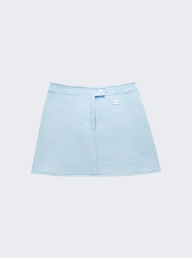 Vinyl Mini Skirt Pastel Light Blue