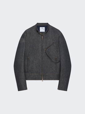 Scuba Denim Bomber Jacket Dark Heather Grey