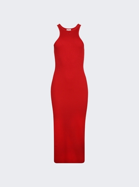 Scuba 90's Rib Long Dress Ruby