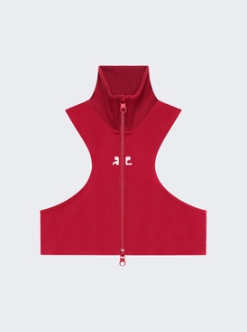 Scuba Tracksuit Interlock Cropped Jacket Ruby