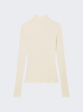 Mockneck Light Rib Sweater Heritage White