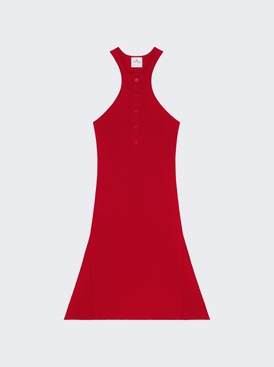 Scuba Rib Knit Dress Ruby