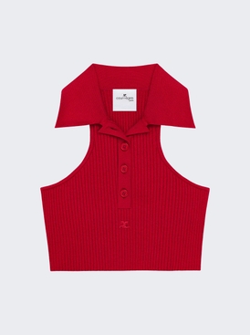 Scuba Rib Knit Top Ruby