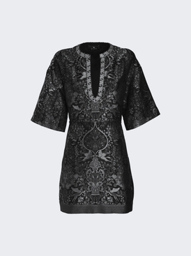 Jacquard Dress With Mythological Floral Designs