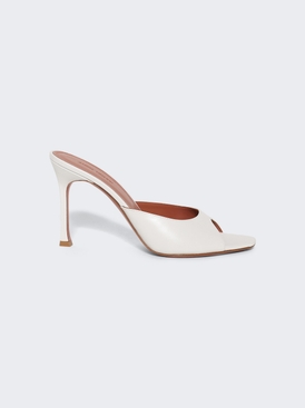Alexa Slipper Mules White Nappa Leather