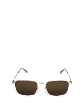Rectangular metal frame sunglasses