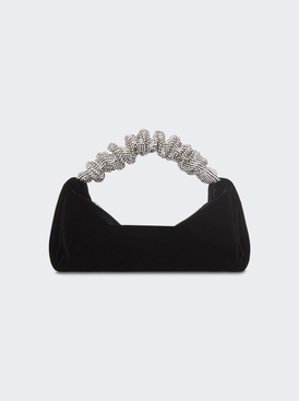 Scrunchie Mini Bag In Velvet Crystal Black