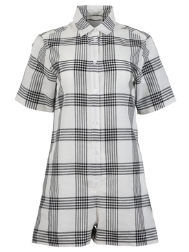 Tennis Playsuit Black And White Check