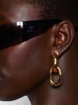 Double Xl Link Earrings Gold