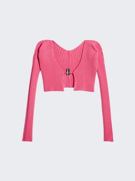 La Maille Pralu Cardigan Neon Pink