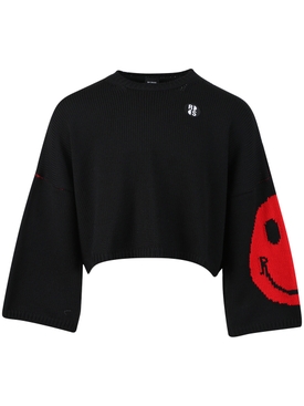 x smiley knit sweater