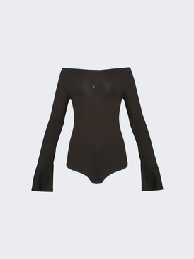 Drop Zipped Crepe Jersey Bodysuit