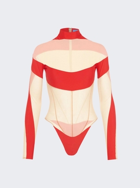 Off Shoulder Panel Bodysuit