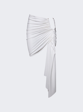 Arced Palm Skirt White