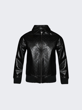 Monogram Embossed Bandit Leather Jacket Black