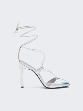 adele lace-up pump 105mm Holographic Silver