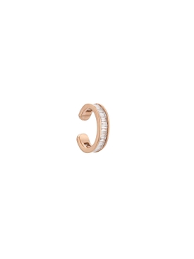 Rose Gold Rope Hoop Earrings
